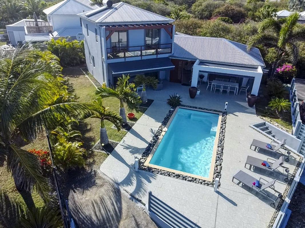 6 Location villa Andrea 3 chambres 6 personnes vue mer et piscine à sainte anne en guadeloupe - vue d'ensemble